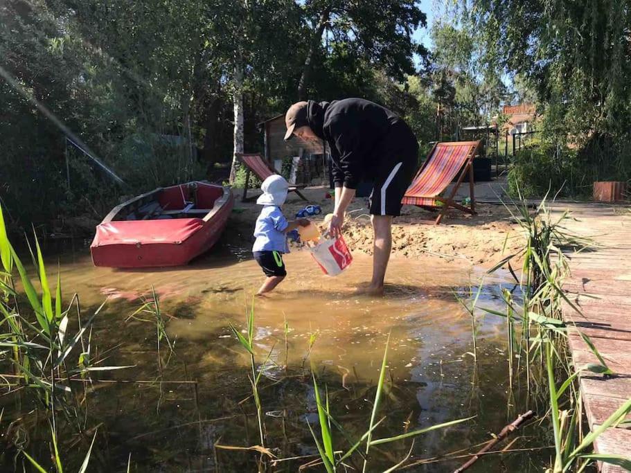 Seeblick Eins Im Waldschloesschen Wendisch Rietz Bagian luar foto